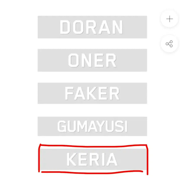 [BUNJANG] T1 Keria 2025 Jersey Markings / T1 티원 케리아 2025 마킹지 양도