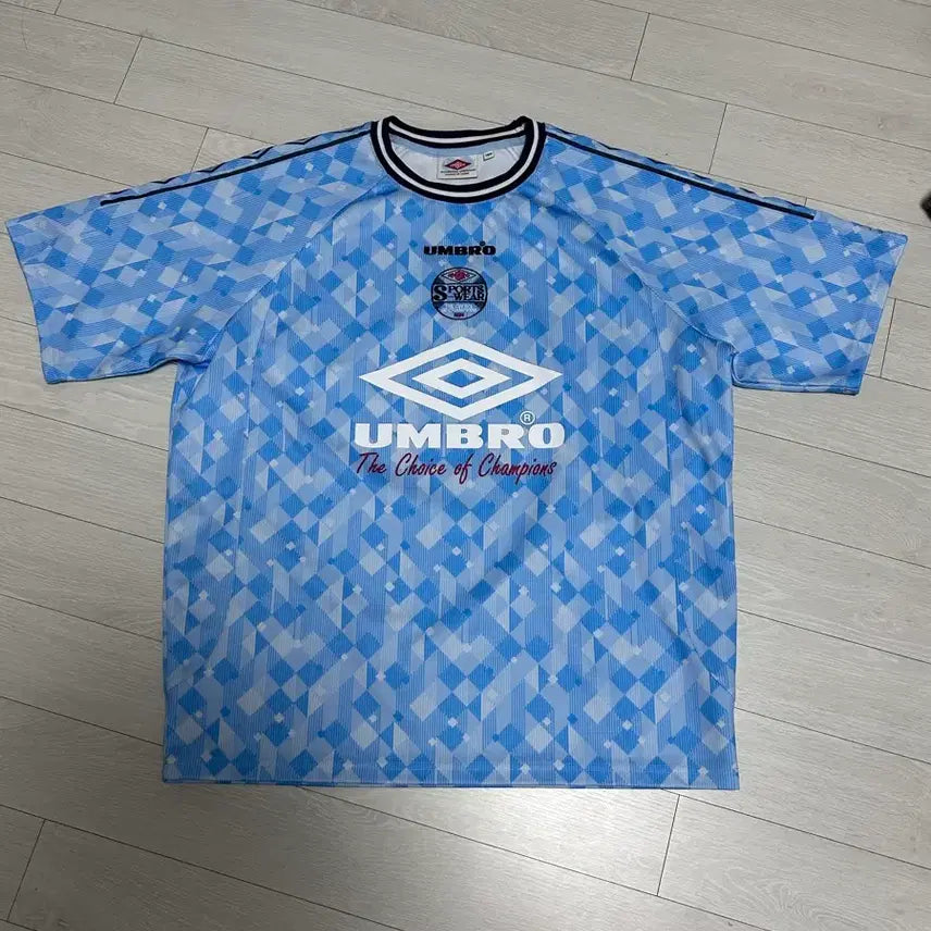 [BUNJANG] Umbro HBL Jacquard Jersey Sky Blue (L) / 엄브로 HBL 자카드 저지 100(L) 스카이블루