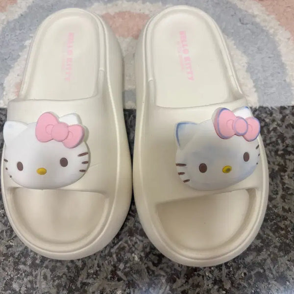 [BUNJANG] Hello Kitty Platform Slippers / 헬로키티 통굽 슬리퍼 새상품 230