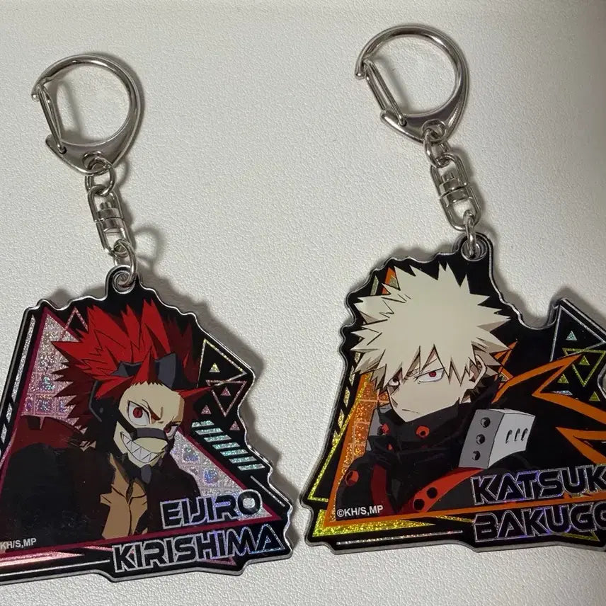 [BUNJANG] My Hero Academia Acrylic Keychain Kirishima & Bakugo Set / 히로아카 아크릴 키링 키리시마 + 바쿠고