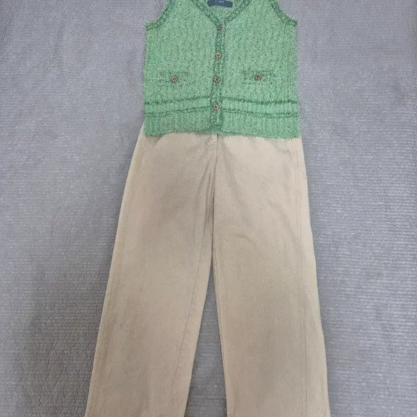[BUNJANG] Time 21SS Glitter Tweed Knit Vest / 타임 21ss 글리터 트위드 니트 조끼