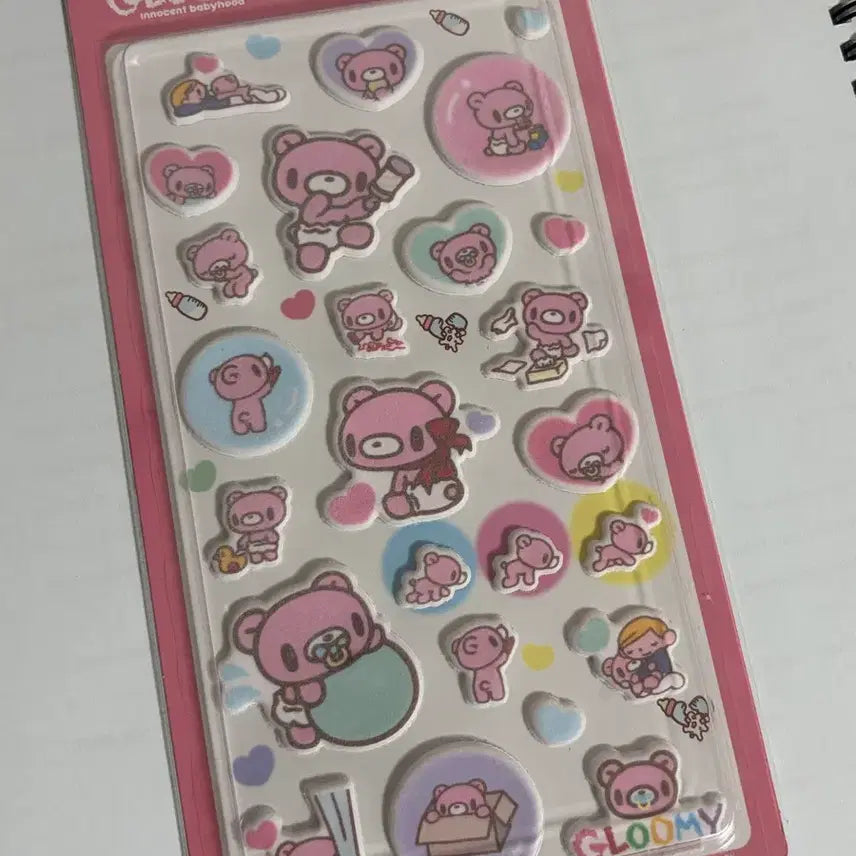 [BUNJANG] Gloomy Bear 3D Flocked Sticker / 글루미베어 입체 플로키 스티커