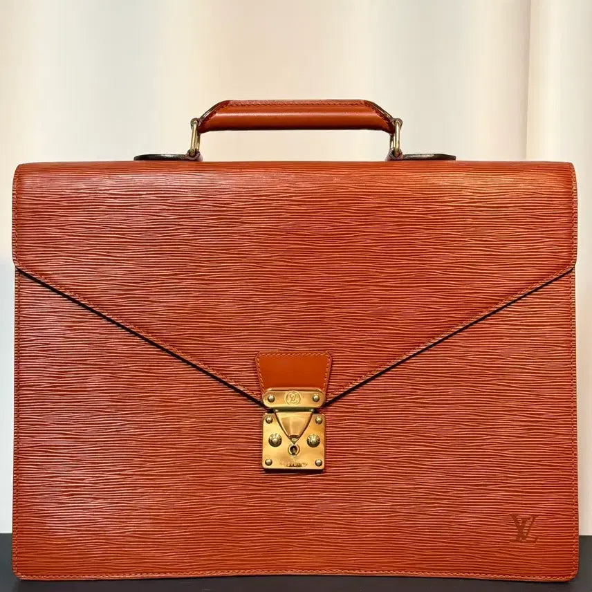 [BUNJANG] Louis Vuitton Epi Leather Briefcase Camel Brown / 루이비통 서류가방 카멜 (정품인증,최상급)