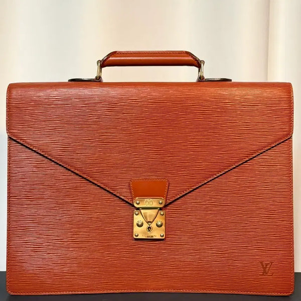 [BUNJANG] Louis Vuitton Epi Leather Briefcase Camel Brown / 루이비통 서류가방 카멜 (정품인증,최상급)