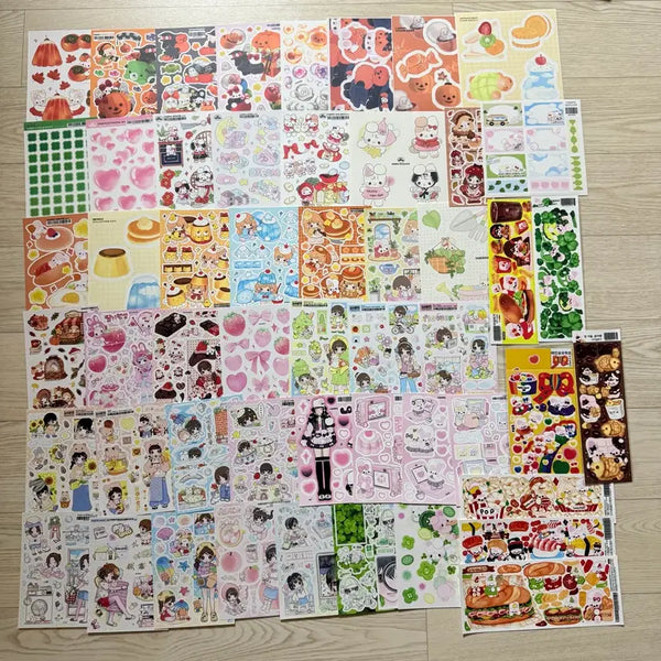 [BUNJANG] ImTokki Sticker Sheets Bundle Set / 아임토끼 씰스 117장 일괄