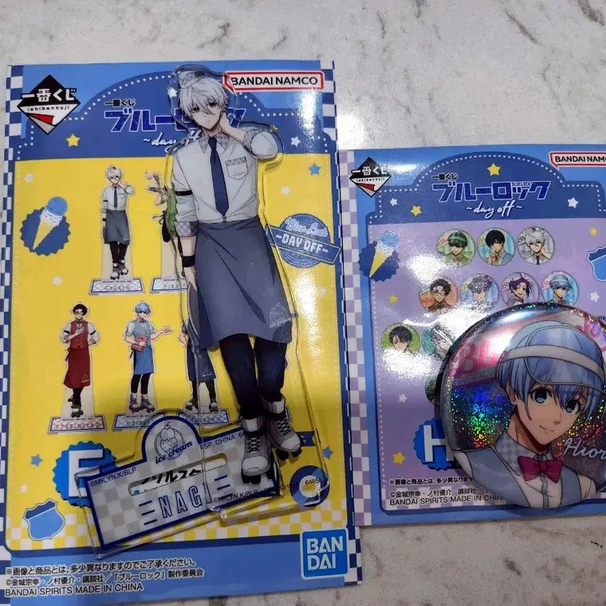 [BUNJANG] Blue Lock Nagi Acrylic Stand & Hiori Badge Bundle Set / 블루록 쿠지 나기 아크릴 스탠드, 히오리 뱃지 일괄 판매합니다