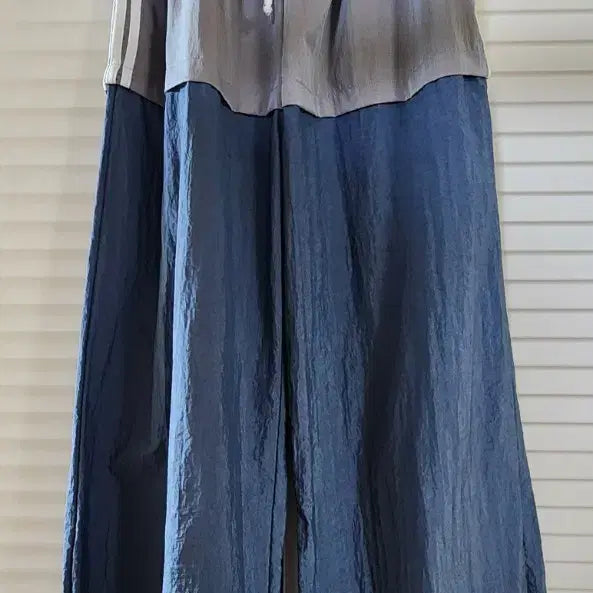 [BUNJANG] Two-Tone Wide Pants Grey/Navy / (새상품) 투톤 와이드 팬츠 그레이/네이비