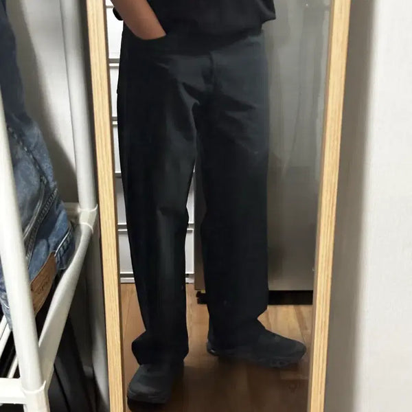 [BUNJANG] Lululemon Easy Five Relaxed Straight Pants Black Size 32 / 룰루레몬 이지파이브 루즈 스트레이트 팬츠 블랙 32