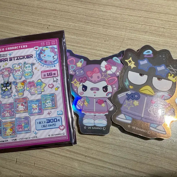 [BUNJANG] Sanrio Trading Aurora Sticker Kuromi Badtz-Maru / 산리오 트레이딩 오로라 스티커 쿠로미 배드바츠마루