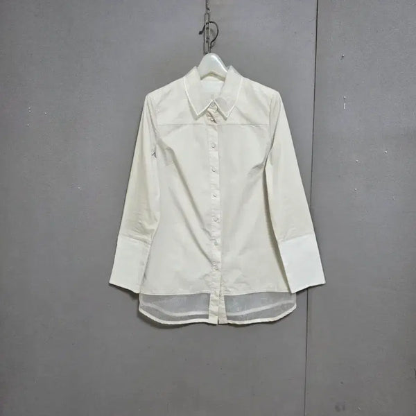 [BUNJANG] KUHO Silk Blend Collar Blouse Size 55 / 구호 노방소재카라 블라우스 55  n7820
