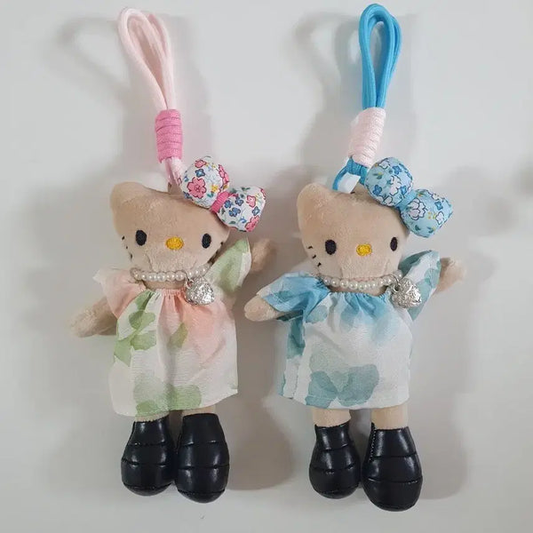 [BUNJANG] Long-Legged Kitty Sky Blue Dress Keyring Strap / 롱다리키티 하늘하늘 키링 스트랩 (블루)