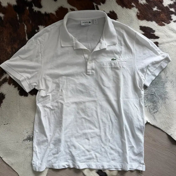 [BUNJANG] Lacoste White Polo T-Shirt / 라코스테 화이트 카라티