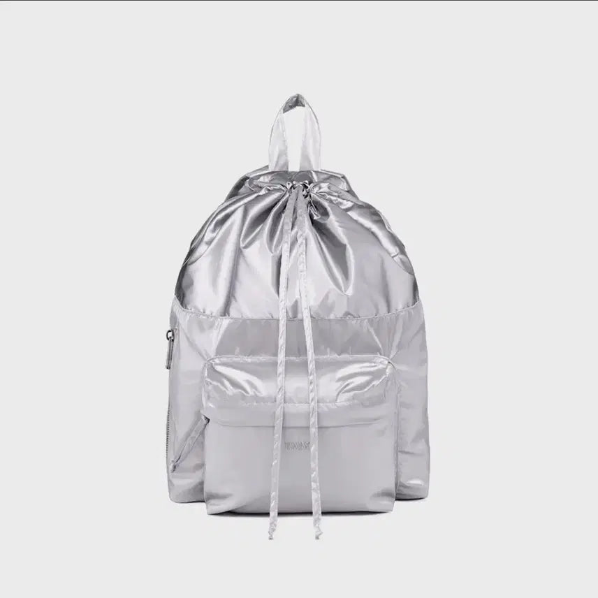 [BUNJANG] RAVE Irina Backpack Small Silver with Keychain / 레이브 이리나 백팩 스몰 실버 키링 포함