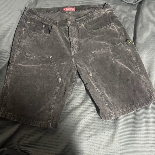 [BUNJANG] Supreme Washed Corduroy Double Knee Painter Shorts Black / 36 24ss 슈프림 워시드 코듀로이 더블 니 페인터 쇼츠 블랙