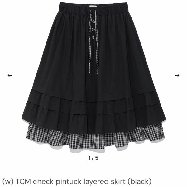 [BUNJANG] The Coldest Moment Check Skirt Black / 급처) 새상품 더콜디스트모먼트 체크 스커트 블랙