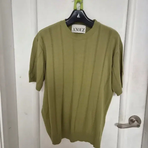 [BUNJANG] Anuuz Half Sleeve Knit T-Shirt / 아누즈 반팔 니트