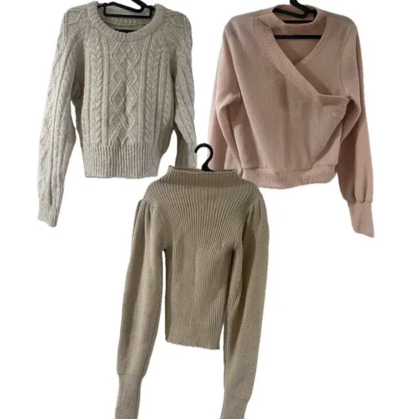 [BUNJANG] Women's Knitwear Bundle Set - 3 Types / 여성 니트 일괄 3종 세트