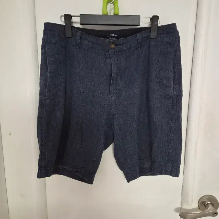[BUNJANG] J.CREW Men's Navy Linen Blend Shorts / J.CREW 남성 반바지 네이비