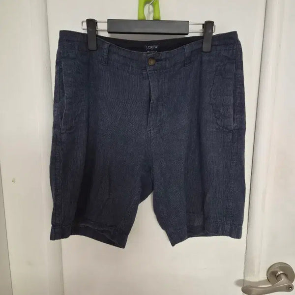 [BUNJANG] J.CREW Men's Navy Linen Blend Shorts / J.CREW 남성 반바지 네이비