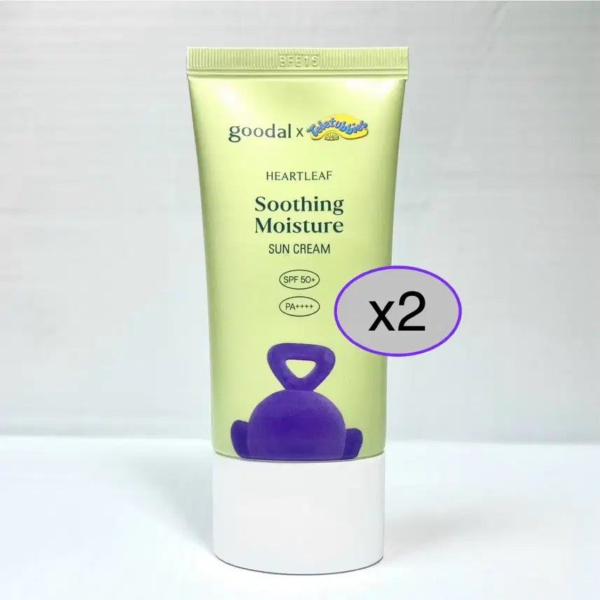 [BUNJANG] Goodal Tele-tubbies Collaboration Clear Centella Soothing Moisture Sun Cream 50ml (Set of 2) / [2개] 구달 텔레토비 콜라보 맑은 어성초 진정 수분 선크림 50ml 새상품