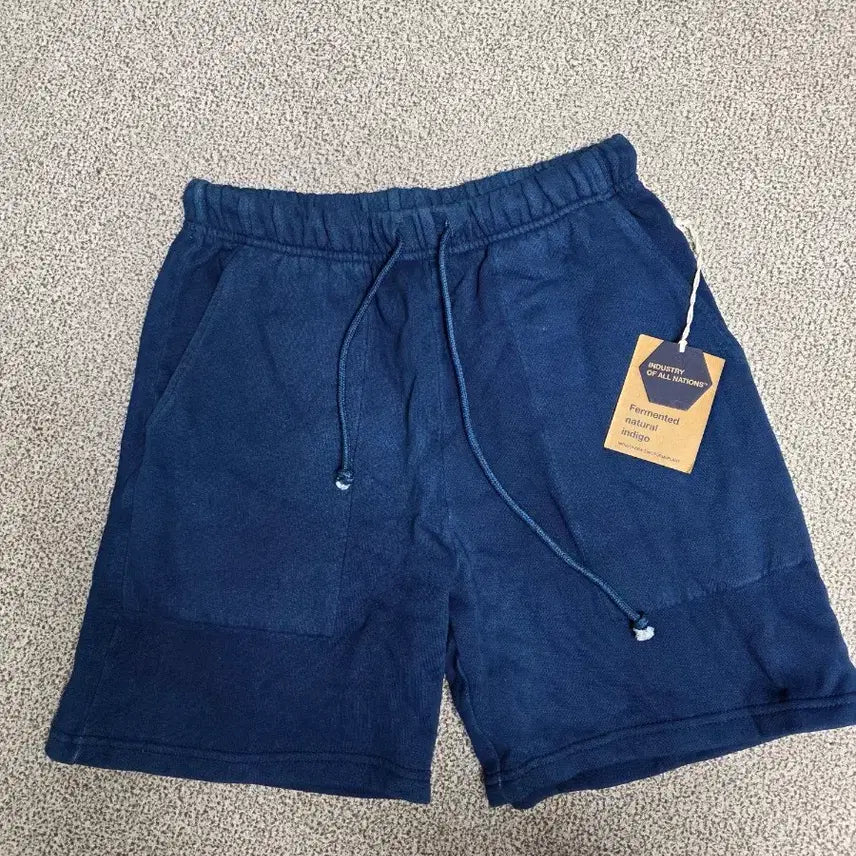 [BUNJANG] Industry of All Nations Indigo Dyed Organic Cotton Shorts / Industry of All Nations의 천연 인디고 염색 반바지