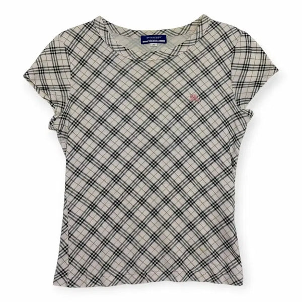 [BUNJANG] Burberry Check Short Sleeve T-Shirt / 버버리 체크 반팔 티셔츠