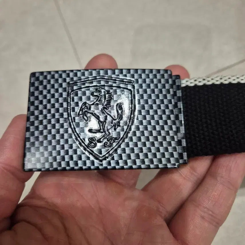 [BUNJANG] Puma Ferrari Carbon Pattern Men's Belt / 푸마 페라리 카본패턴 남성 벨트 골프 벨트 허리 32