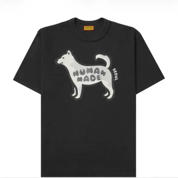 [BUNJANG] Human Made Animal Graphic T-Shirt Jindo Dog Black Seoul Store Exclusive / 휴먼메이드 애니멀 그래픽 티셔츠 진돗개 블랙 서울스토어 한정