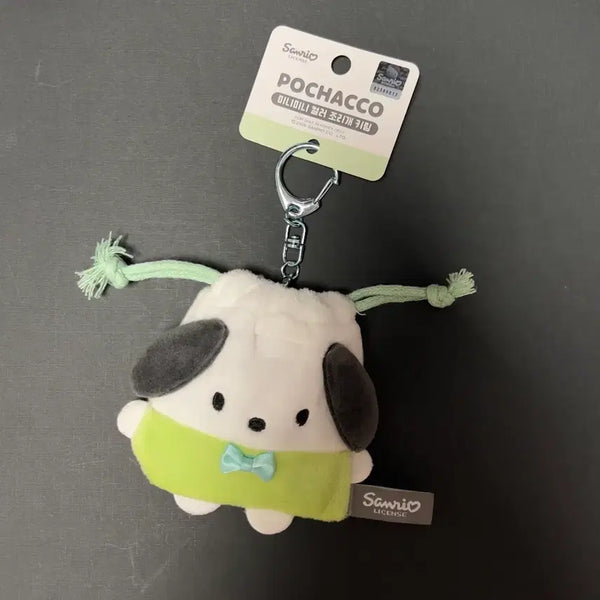 [BUNJANG] Sanrio Pochacco Mini Drawstring Pouch Keyring / 정품 산리오 포차코 미니 컬러 조리개 파우치 키링