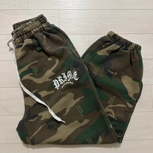 [BUNJANG] PRIME Logo Wide Joggers Original Camo / Prime Logo Wide Joggers Original Camo FREE