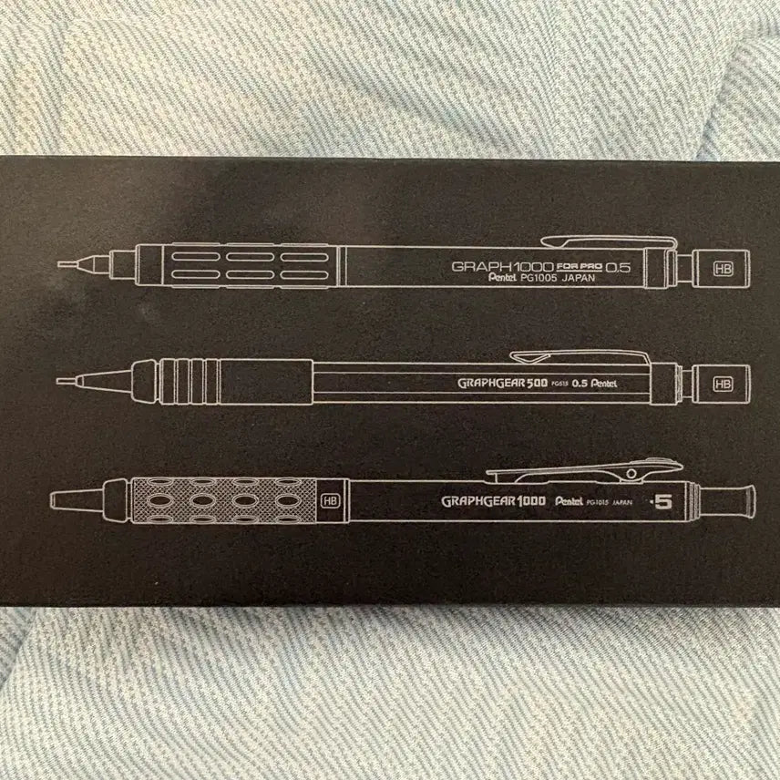 [BUNJANG] Pentel Graph 60th Anniversary 3-Set Mechanical Pencil / 60주년 기념 펜텔 그래프 샤프 3종 세트