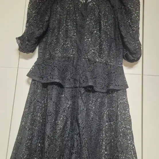 [BUNJANG] Lenibon Lace See-Through Dress / 레니본 레이스 시스루 원피스