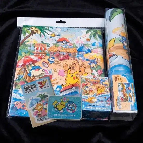 [BUNJANG] Pokemon Busan Limited Chilling Beach Full Collection Set (4 items) + Sticker / 한정)포켓몬스터 부산 한정 서플라이 칠링비치 풀 컬렉션 4종 일괄 판매+스티커