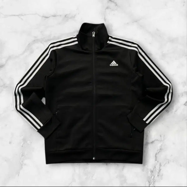 [BUNJANG] Adidas 3-Stripes Track Top Jersey Black/White Size 100 / 아디다스 삼선 트랙탑 검흰 져지 100