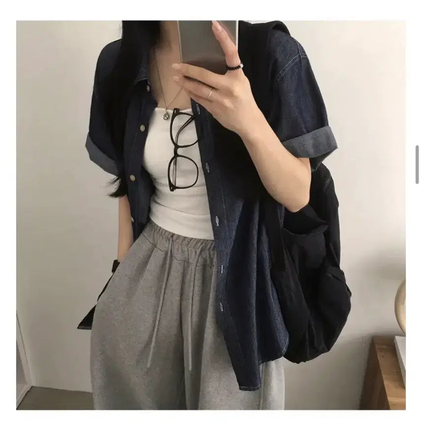 [BUNJANG] A-bly Denim Shirt / 에이블리 데님셔츠
