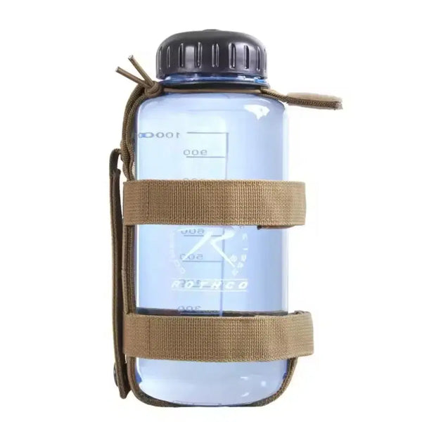 [BUNJANG] Backpack Water Bottle Pouch Strap Holder (Khaki) / 배낭 물병 파우치 스트랩홀더 보틀 캐리어 카키