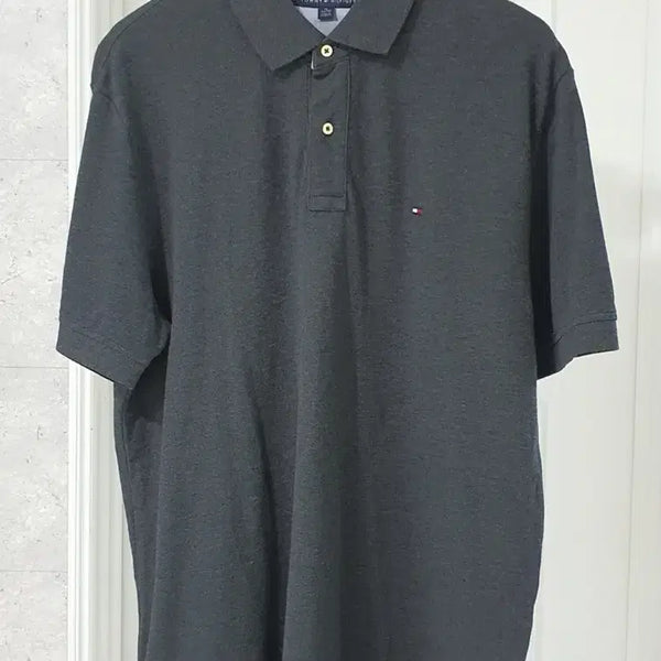 [BUNJANG] Tommy Hilfiger Casual Short Sleeve Polo Shirt Dark Grey XL / 타미힐피거 캐주얼 반팔 카라티 다크그레이 110