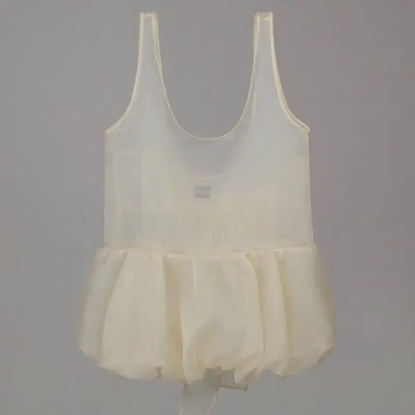 [BUNJANG] Overdue Flare Organza Balloon Mini Dress / 오버듀플레어 오간자 벌룬 미니 드레스