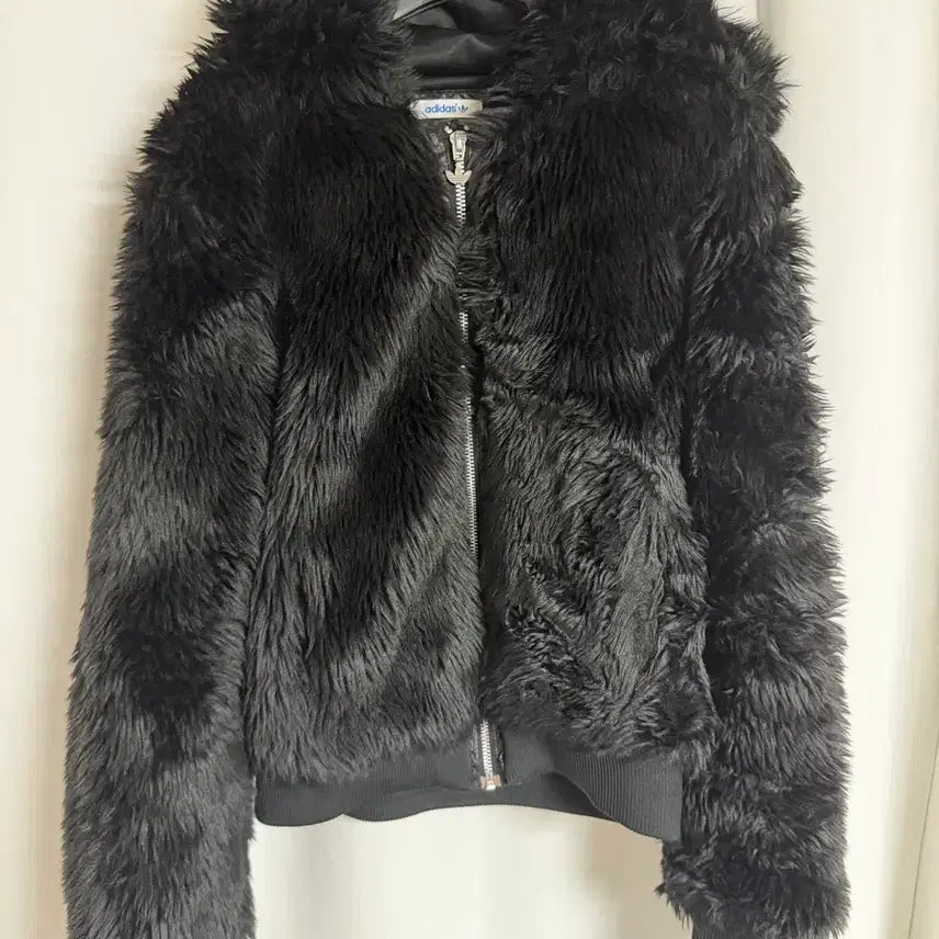 [BUNJANG] Adidas Faux Fur Hooded Zip-Up / 아디다스 퍼 후드집업