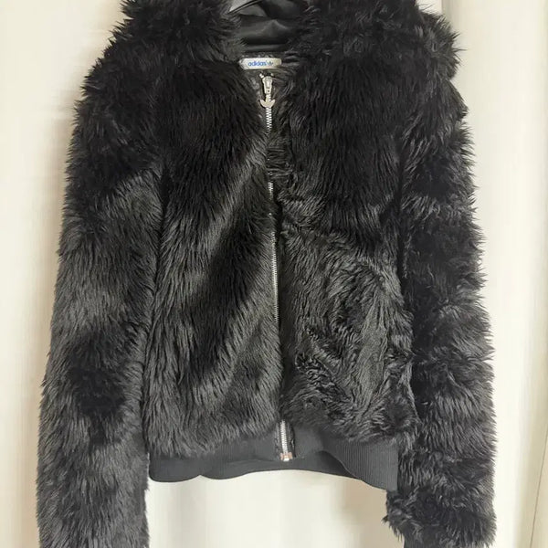 [BUNJANG] Adidas Faux Fur Hooded Zip-Up / 아디다스 퍼 후드집업