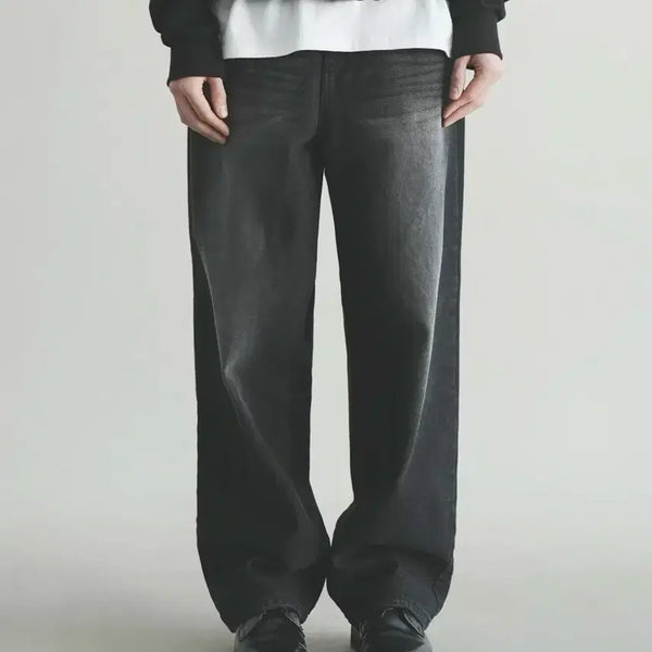 [BUNJANG] WARP Denim Pants (Black, Semi-Wide Fit, Size S) / 와르 데님팬츠
