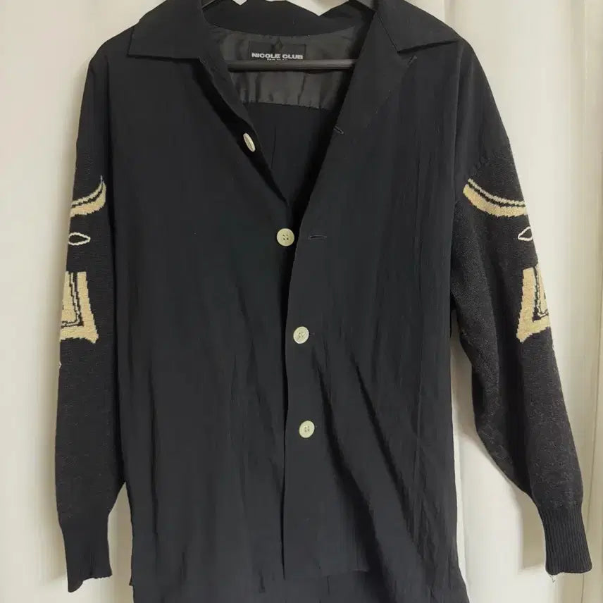 [BUNJANG] Nicole Club For Men Knit Shirt / 니콜클럽포맨 암니트 셔츠
