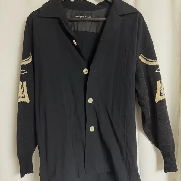 [BUNJANG] Nicole Club For Men Knit Shirt / 니콜클럽포맨 암니트 셔츠