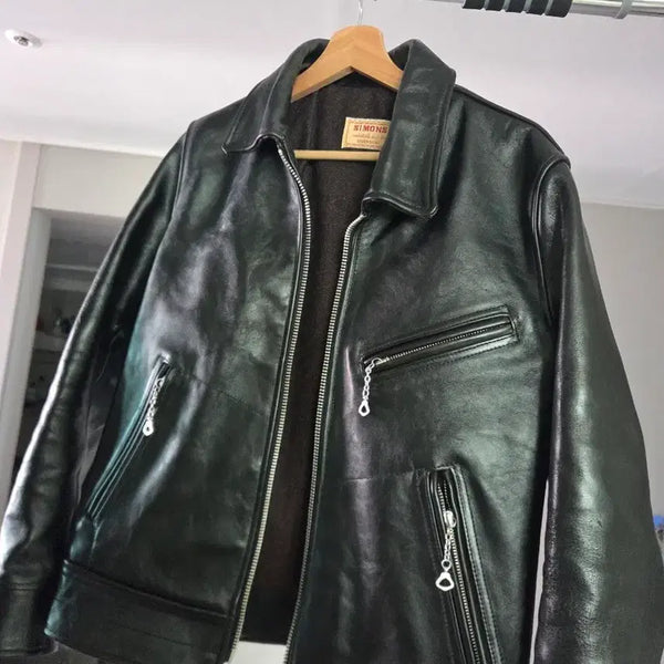 [BUNJANG] Real Simmons Holland Leather Jacket / 리얼시몬스 중홀랜드 가죽자켓ㅡm