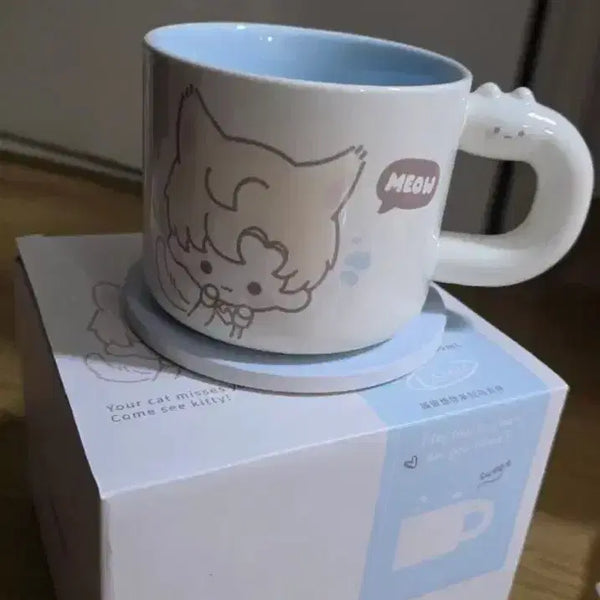 [BUNJANG] Love & Deep Space Seo Eun Cat Mug / 택포)럽딥 러브앤딥스페이스 이서언 고양이 머그컵
