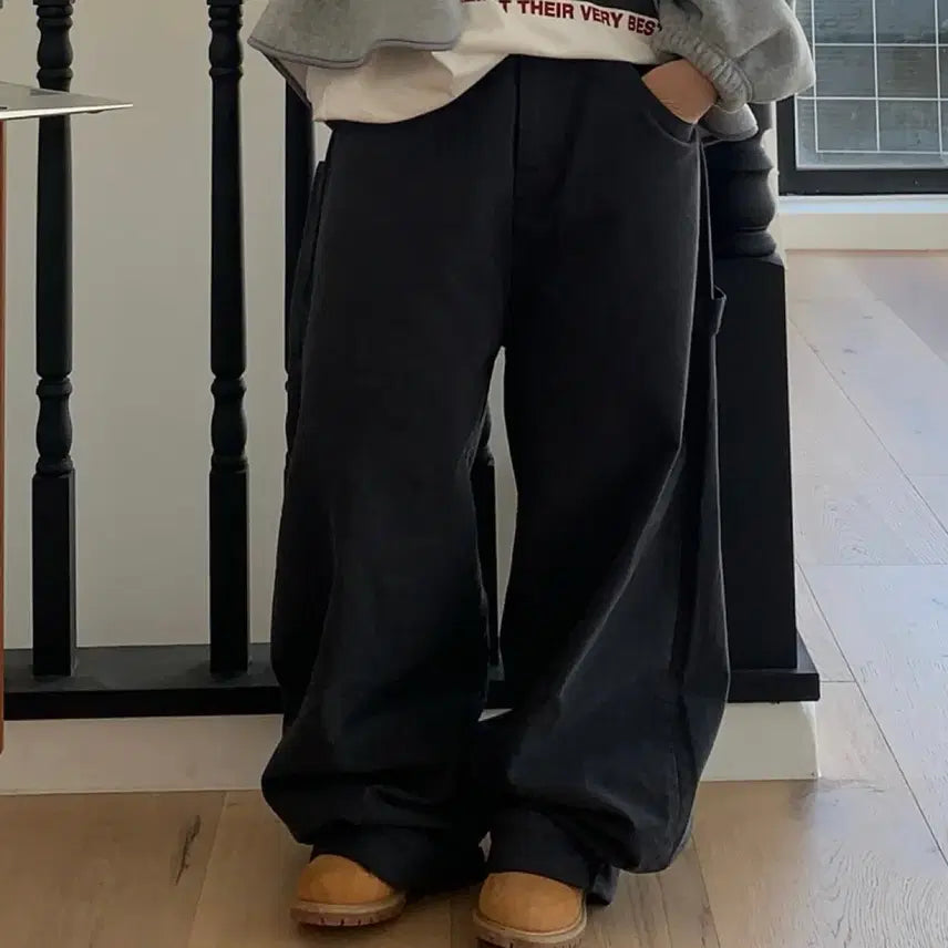 [BUNJANG] myouth Carpenter Wide Cotton Pants Unisex Black / myouth 마이유스 검정 카펜더 와이드팬츠 코튼팬츠 유니섹스 UNISEX