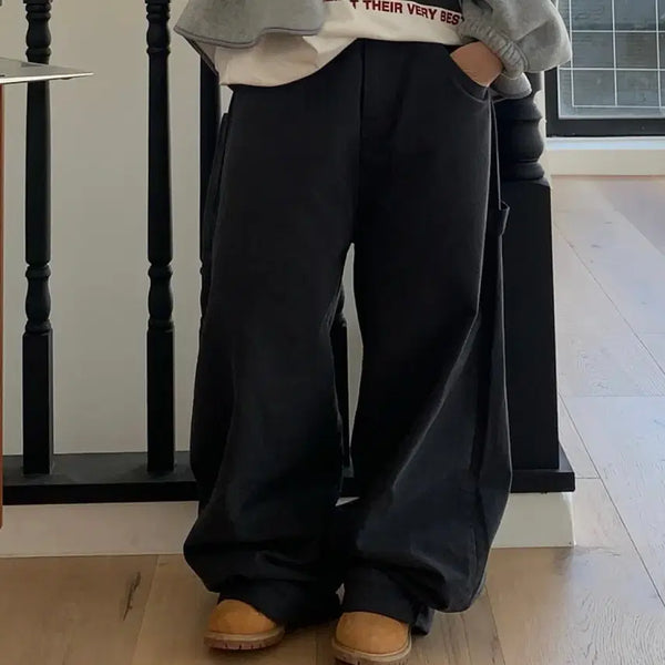 [BUNJANG] myouth Carpenter Wide Cotton Pants Unisex Black / myouth 마이유스 검정 카펜더 와이드팬츠 코튼팬츠 유니섹스 UNISEX