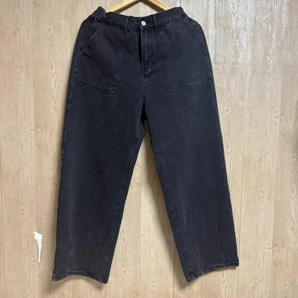 [BUNJANG] Goodlife Works Black Out Pocket Wide Denim Pants / 굿라이프웍스 데님팬츠
