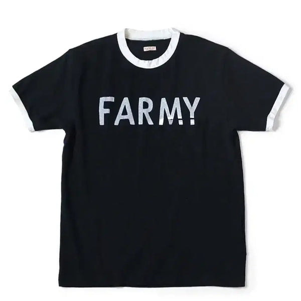 [BUNJANG] Kapital FARMY Ringer Pocket T-Shirt Black / [M]캐피탈 반팔 텐지쿠 링거 포켓 티셔츠 파미 FARMY 블랙