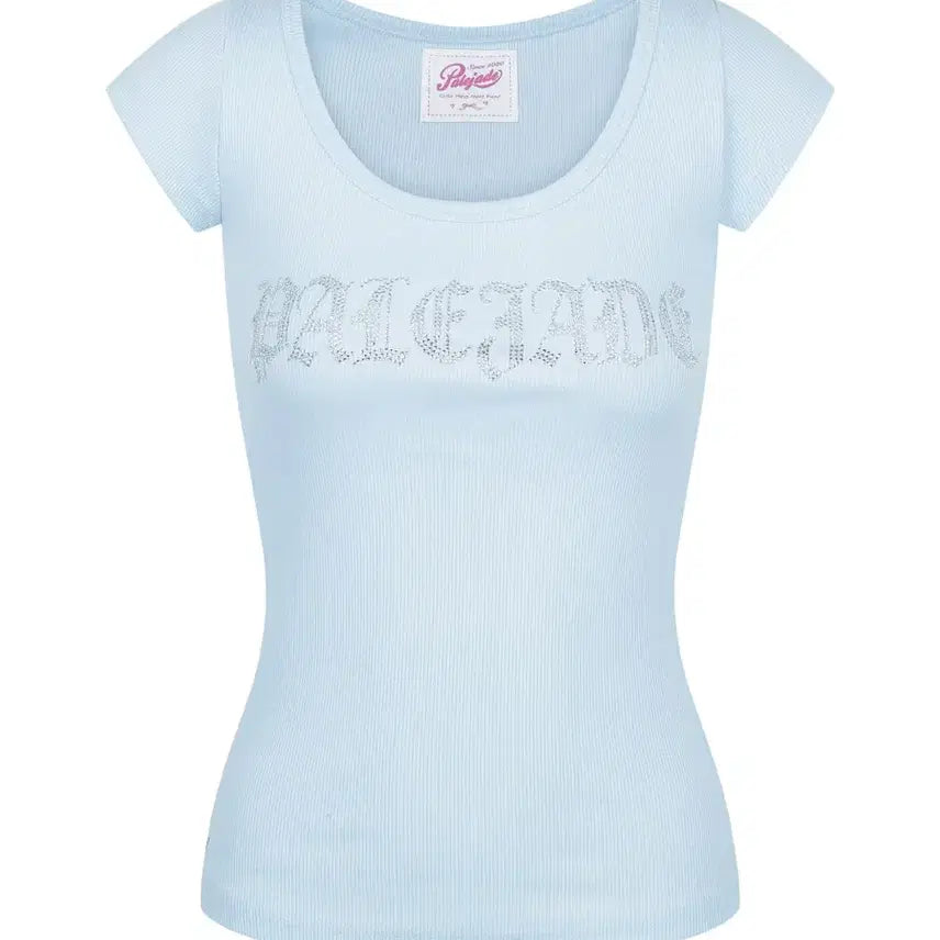 [BUNJANG] Faded Jade Retro Cubic Cap Sleeve T-Shirt Baby Blue / 페일제이드 Retro Cubic Cap Sleeve T 베이비 블루